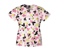 calla 100% Cotton Notched Crew Neck Top Scrubs